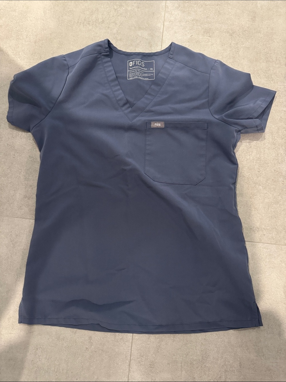 FIGS Scrub Top Blue Gray Slate Women’s XS